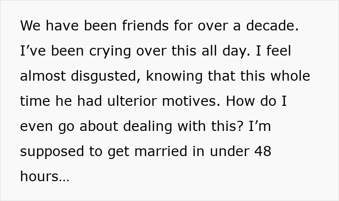Decade Of Friendship Shatters With One Text, Leaving Man Uninvited 2 Days Before BFF&rsquo;s Wedding
