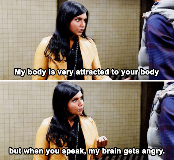 Woman in a yellow jacket expressing dating frustrations in a humorous meme.