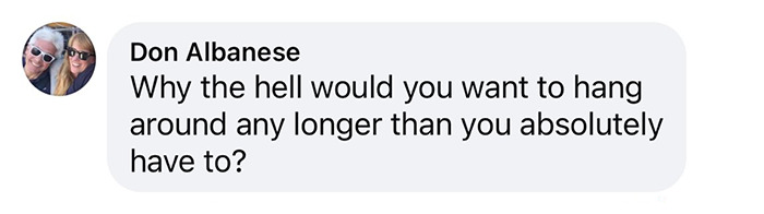 Comment questioning the desire to extend life with cryonics service.