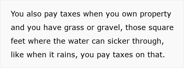 Text discussing German property taxes related to grass or gravel surfaces.