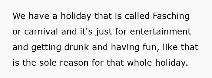 Text about German cultural insights, mentioning Fasching as a holiday for fun and entertainment.