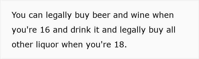 German cultural insights text on legal drinking ages for beer, wine at 16, and liquor at 18.