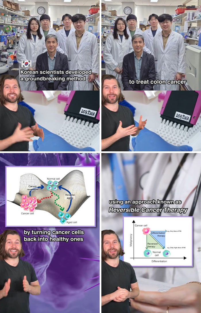 Korean scientists pioneering Reversible Cancer Therapy to treat colon cancer, transforming cells back to healthy ones.