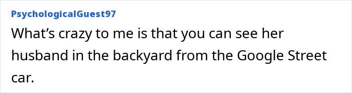 Comment on Google Street View spotting missing woman's husband.