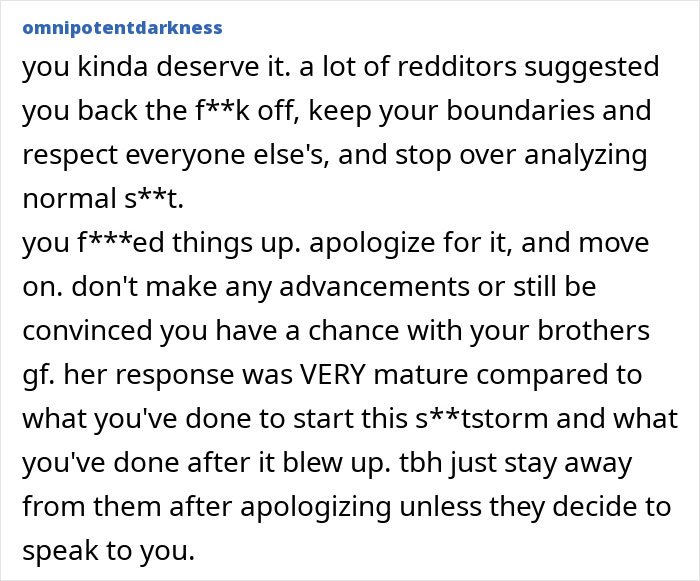 Man Thinks Brother’s Girlfriend Is Into Him, Learns The Hard Way She Isn’t: “You Need Therapy” Man Thinks Brother’s Girlfriend Is Into Him, Learns The Hard Way She Isn’t: “You Need Therapy”