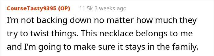 "Find Your Own Man": Woman Furious After SIL Demands Family Heirloom Back