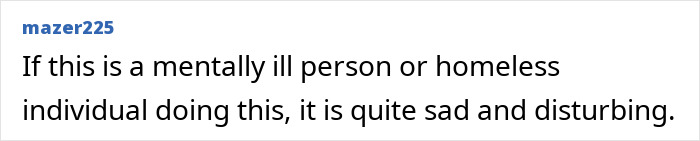 Comment discussing mysterious &ldquo;Help&rdquo; signs on Google Earth, expressing concern for potential mental illness or homelessness.