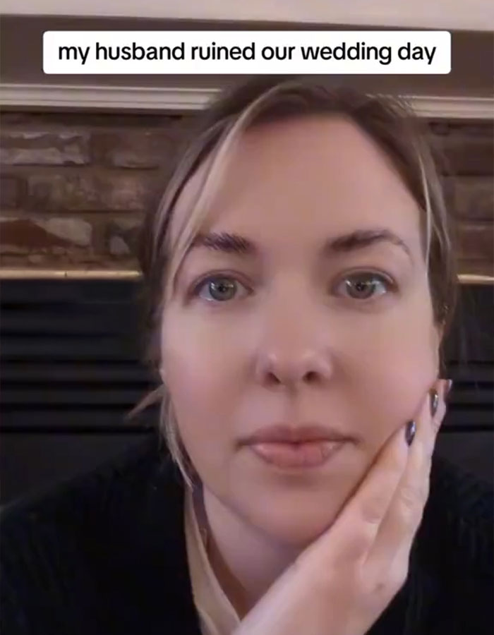 Woman reflecting on husband's hurtful words that impacted her wedding day, revealing a red flag. Woman reflecting on husband's hurtful words that impacted her wedding day, revealing a red flag.