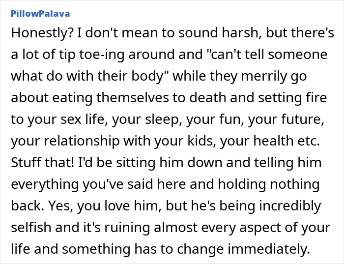 Text describing advice on dealing with relationship issues involving lack of sleep due to snoring.