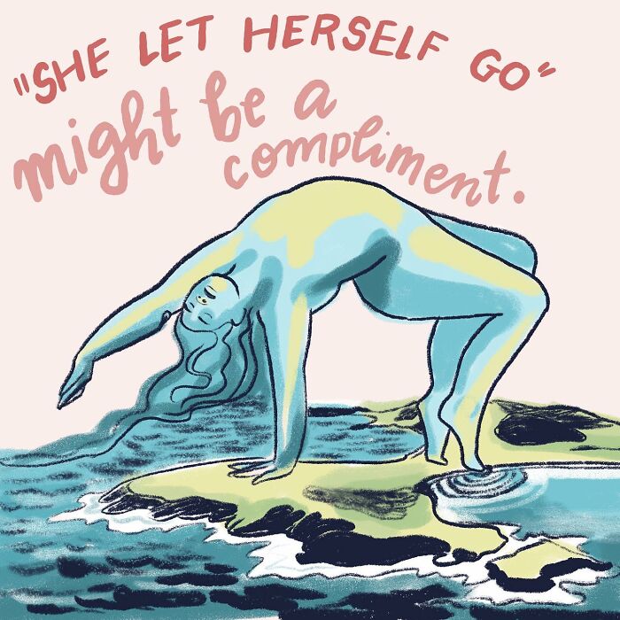 Illustration by Sophie Lucido Johnson showing a serene figure in nature, inspiring mindfulness and enjoying simple moments.