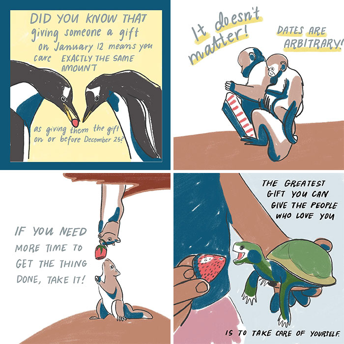 Illustrations by Sophie Lucido Johnson inspire slowing down and enjoying simple moments with animals and thoughtful messages.