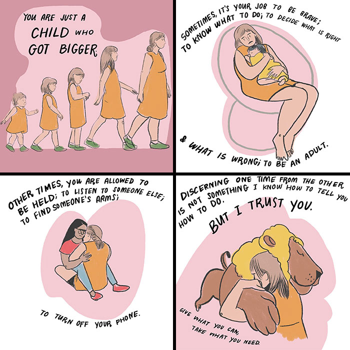 Illustrations by Sophie Lucido Johnson inspire slowing down and enjoying simple moments in life.