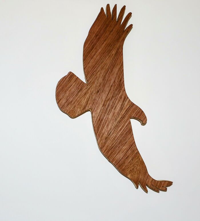 "Taking Flight": Handcrafted Artwork Made From Walnut Wood