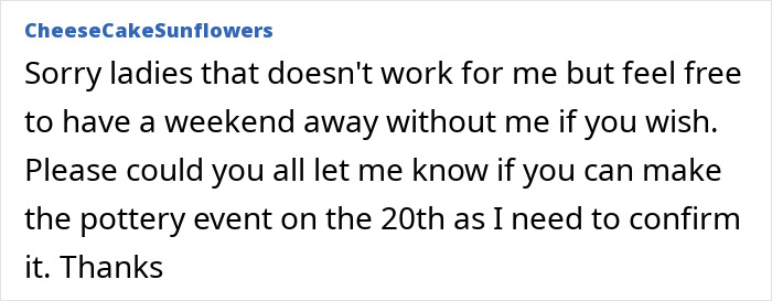 "Text conversation about scheduling, featuring birthday drama among friends.