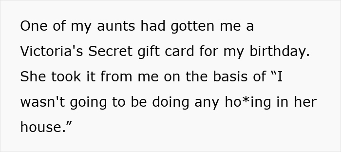 Text highlighting a woman's experience with her stepmother's insults about weight.