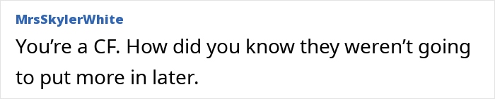 MrsSkylerWhite's comment questioning how someone knew more trash wouldn't be added later.