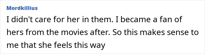 User comment discussing Keira Knightley's opinion on Pirates Of The Caribbean. User comment discussing Keira Knightley's opinion on Pirates Of The Caribbean.