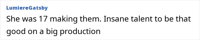 A user comment discussing Keira Knightley's talent at age 17 on a major film production. A user comment discussing Keira Knightley's talent at age 17 on a major film production.