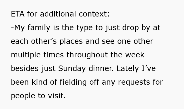 Text about family visiting habits, providing additional context for a story on a miscarriage comment. Text about family visiting habits, providing additional context for a story on a miscarriage comment.