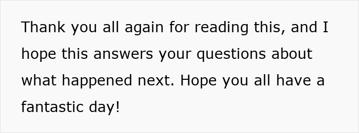 Text discussing a follow-up to previous events, expressing gratitude, and wishing a fantastic day. Text discussing a follow-up to previous events, expressing gratitude, and wishing a fantastic day.