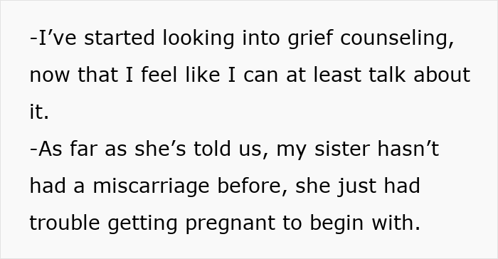 Text discussing grief counseling and miscarriage related to pregnancy issues. Text discussing grief counseling and miscarriage related to pregnancy issues.