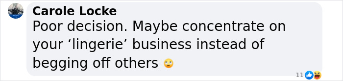 Comment criticizing a fired flight attendant's focus on a lingerie business. Comment criticizing a fired flight attendant's focus on a lingerie business.
