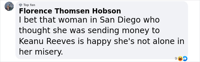 Comment referencing a scam involving a fake AI-Brad Pitt. Comment referencing a scam involving a fake AI-Brad Pitt.