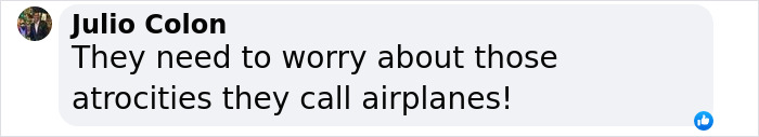 Comment criticizing airplanes, in response to a flight attendant's video controversy. Comment criticizing airplanes, in response to a flight attendant's video controversy.