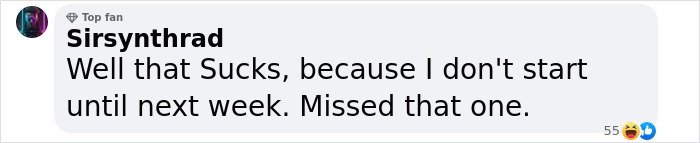 Comment reacting to LA firefighters' date night offer by adult star, expressing disappointment about timing.