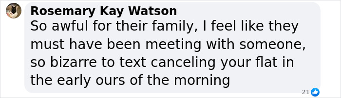 Social media comment about missing sisters with concerns over strange text message.