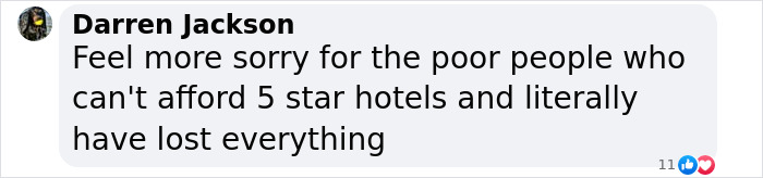 Comment criticizing celebrities for spotlight during LA wildfires. Comment criticizing celebrities for spotlight during LA wildfires.