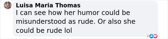 Comment discussing Sofia Vergara's humor being mistaken for rudeness, with social media reactions. Comment discussing Sofia Vergara's humor being mistaken for rudeness, with social media reactions.