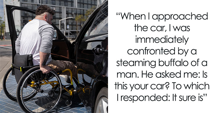 Cop Blocks Handicapped Spot, Rages When He Gets Parked In Until Guy Shows Up In Wheelchair