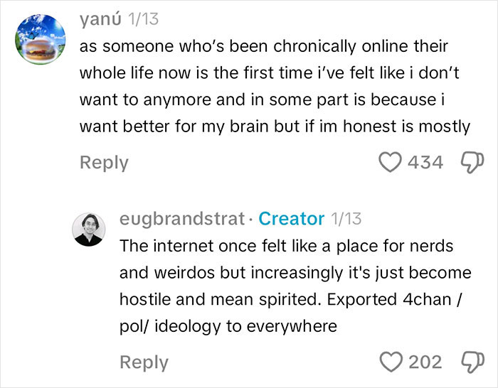 Comments discussing internet culture shifts related to post-brain rot era concerns. Comments discussing internet culture shifts related to post-brain rot era concerns.