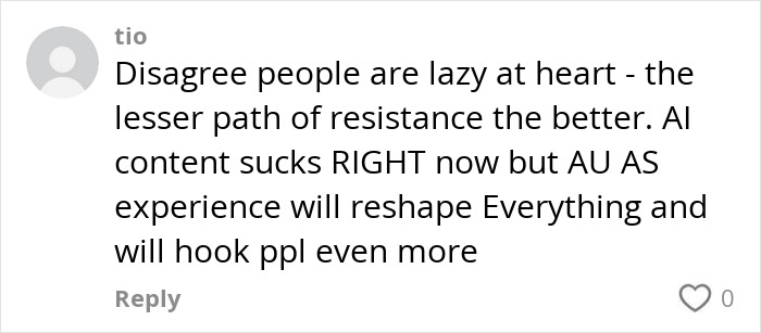 Comment discussing how AI content and experience might reshape a "post-brain rot era. Comment discussing how AI content and experience might reshape a "post-brain rot era.