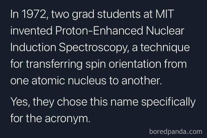 Science meme about MIT students inventing a technique named for a humorous acronym in 1972.