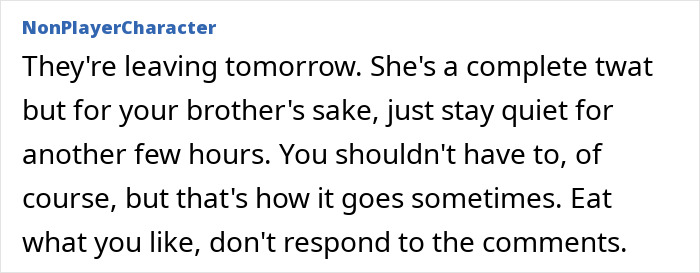SIL Can’t Stop Making Remarks About Woman’s Eating Habits, Embarrassed When Nephew Confronts Her SIL Can’t Stop Making Remarks About Woman’s Eating Habits, Embarrassed When Nephew Confronts Her