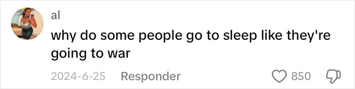 Social media post questioning the sleepmaxxing trend with humorous commentary.