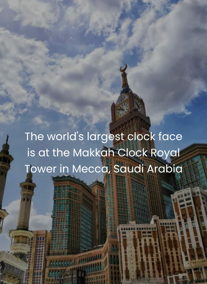 Makkah Clock Royal Tower in Mecca with the world's largest clock face under a cloudy sky.