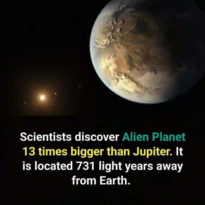 Image of a distant planet much larger than Jupiter, highlighting fascinating astronomical facts for curious minds.