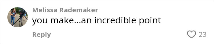Comment by Melissa Rademaker, "you make...an incredible point" relating to Gen Z views on CEOs. Comment by Melissa Rademaker, "you make...an incredible point" relating to Gen Z views on CEOs.