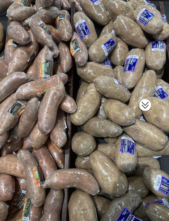 Because Individual Sweet Potatoes Need To Be Wrapped In Plastic…