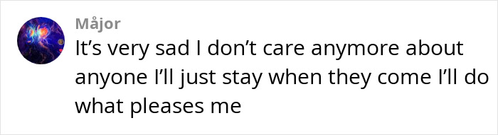 Text from a dating profile revealing a depressing truth about relationships.