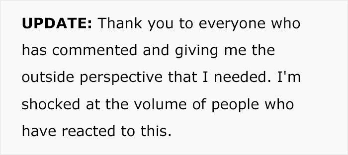 Text update about reactions to inheritance sharing post.