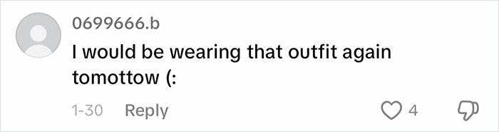 Comment about re-wearing an outfit despite being told it's inappropriate for work. Comment about re-wearing an outfit despite being told it's inappropriate for work.