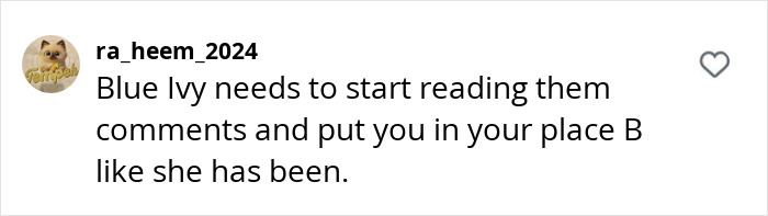 Comment on Beyonce criticized for new perfume ad, mentioning Blue Ivy's role.