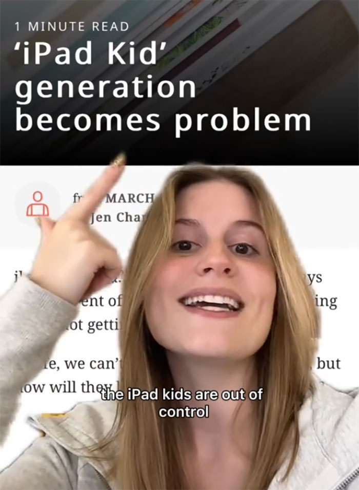 Woman discussing dangers of "iPad Kids," highlighting technology's impact on children.