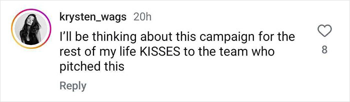 Comment praising Pete Davidson's Reformation campaign with enthusiasm for the team.