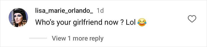 Instagram comment joking about Pete Davidson's girlfriend status with laughing emoji.