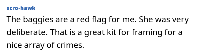 Comment about finding a creepy box in girlfriend's wardrobe with red flag concerns.